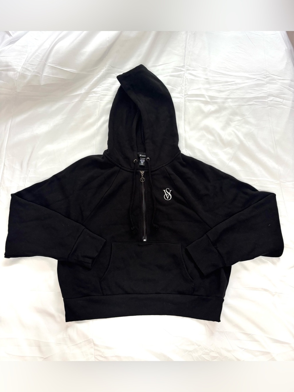 Victoria’s Secret On Point Black Half Zip Hoodie Size Medium